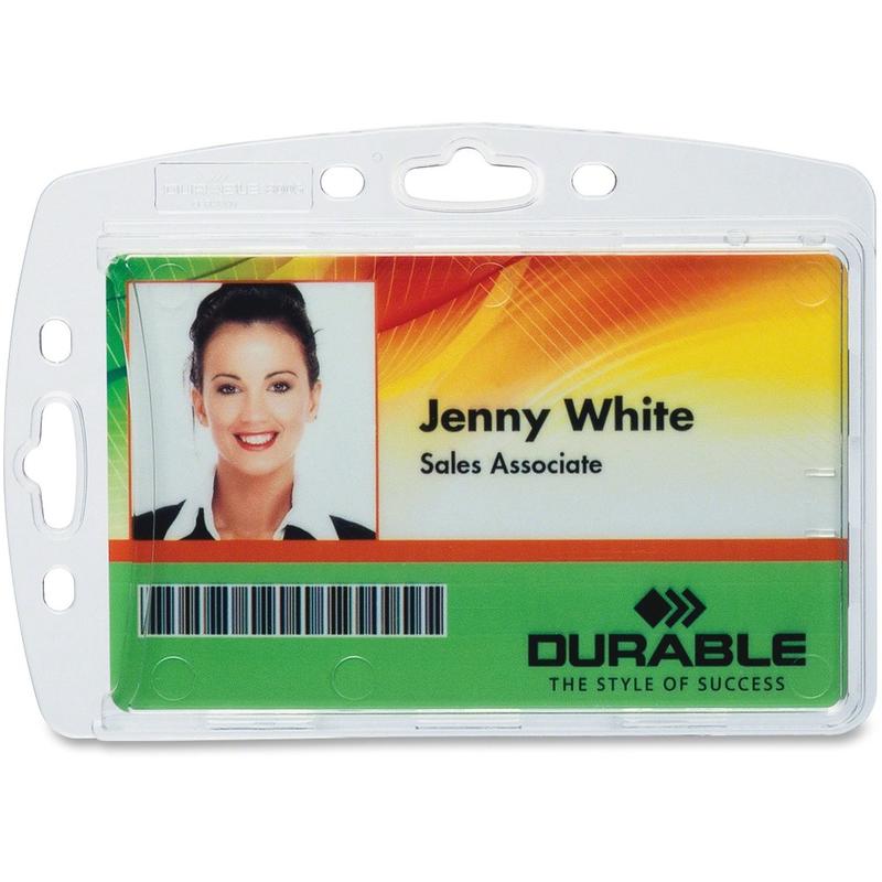 Durable 8005/8012/8268 Replacemt ID Card Holders, Clear, Box Of 10 (Min Order Qty 3) MPN:890519