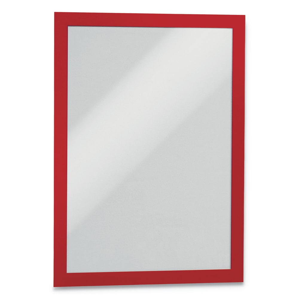 DURABLE DURAFRAME Sign Holders, 9-1/2in x 12in, Red, Set Of 2 Holders (Min Order Qty 4) MPN:476803