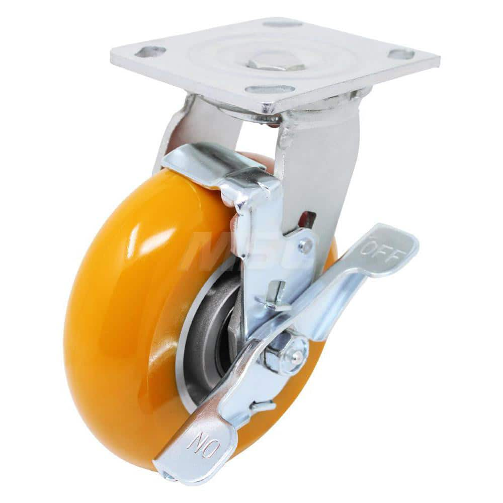 Top Plate Caster: Polyurethane, 6