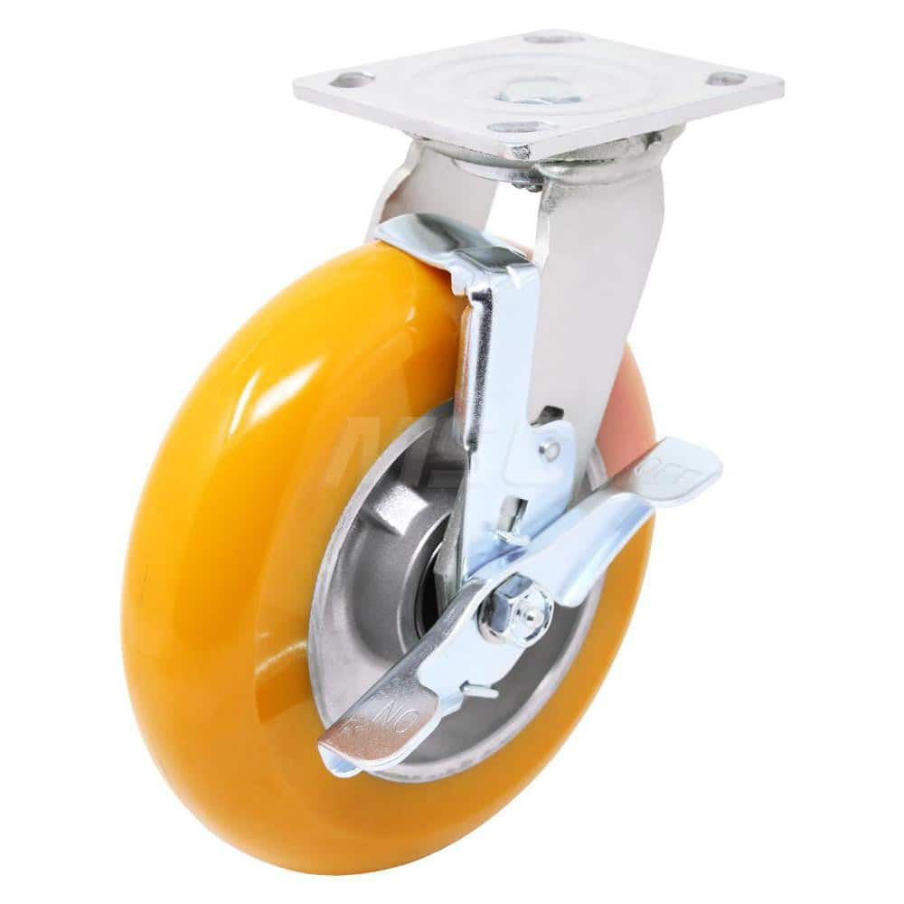 Top Plate Caster: Polyurethane, 8