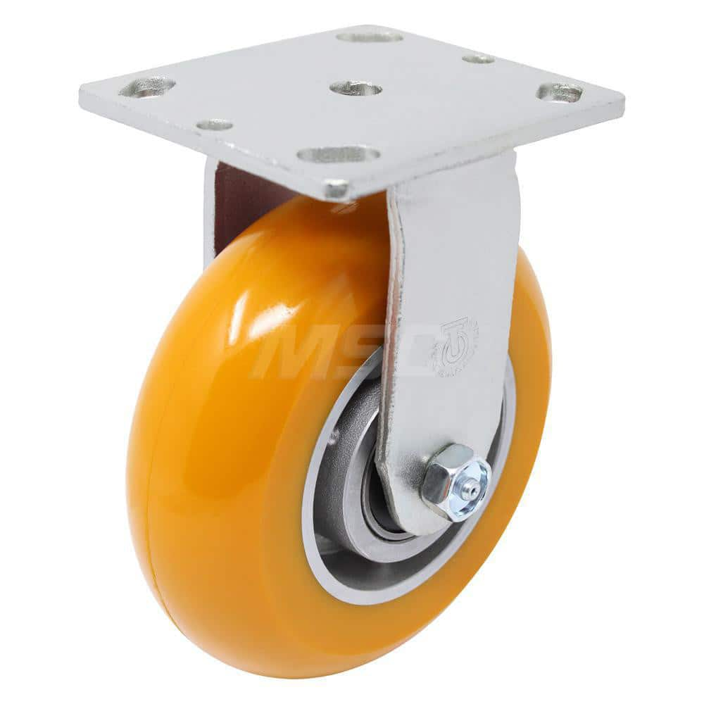 Rigid Top Plate Caster: Polyurethane, 6