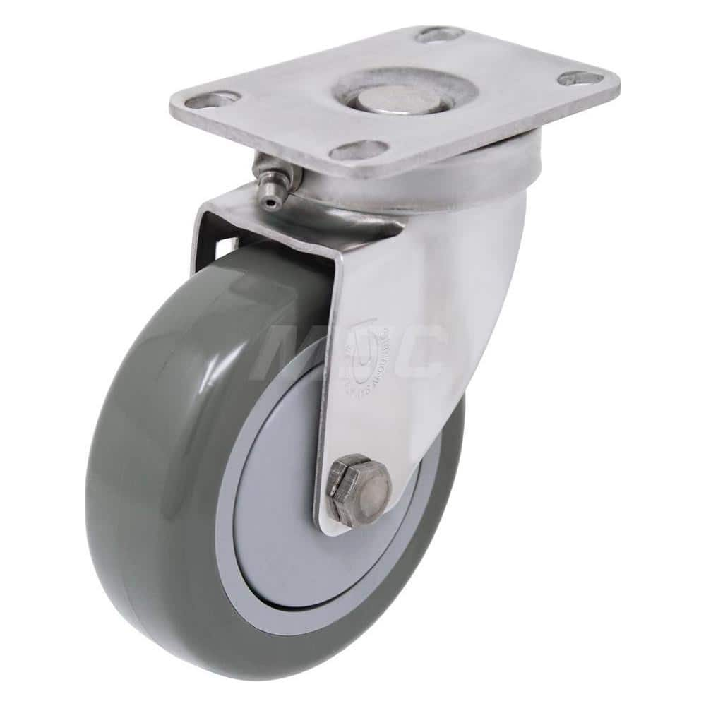 Top Plate Caster: Polyurethane, 4