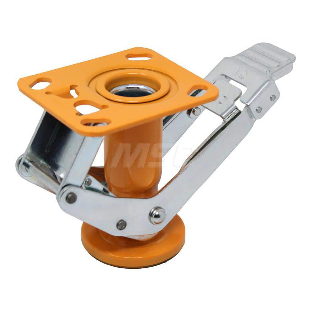 Floor Locks, Retracted Height: 6.25 , Extended Height: 7.75 , Top Plate Size: 4