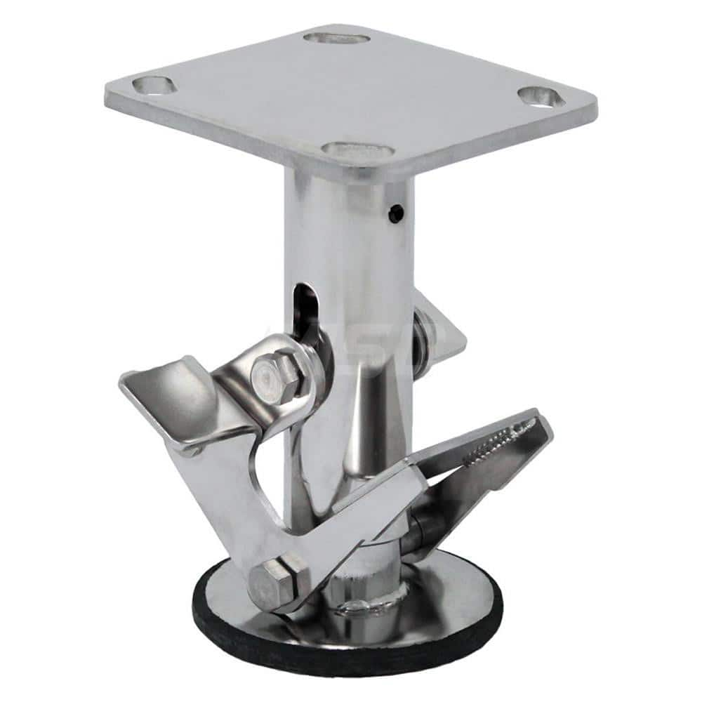 Floor Locks, Retracted Height: 6.5 , Extended Height: 7.75 , Top Plate Size: 4