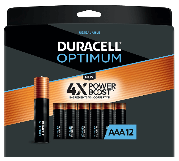 Duracell Optimum AAA Alkaline Batteries, Pack Of 12 (Min Order Qty 5) MPN:5005580