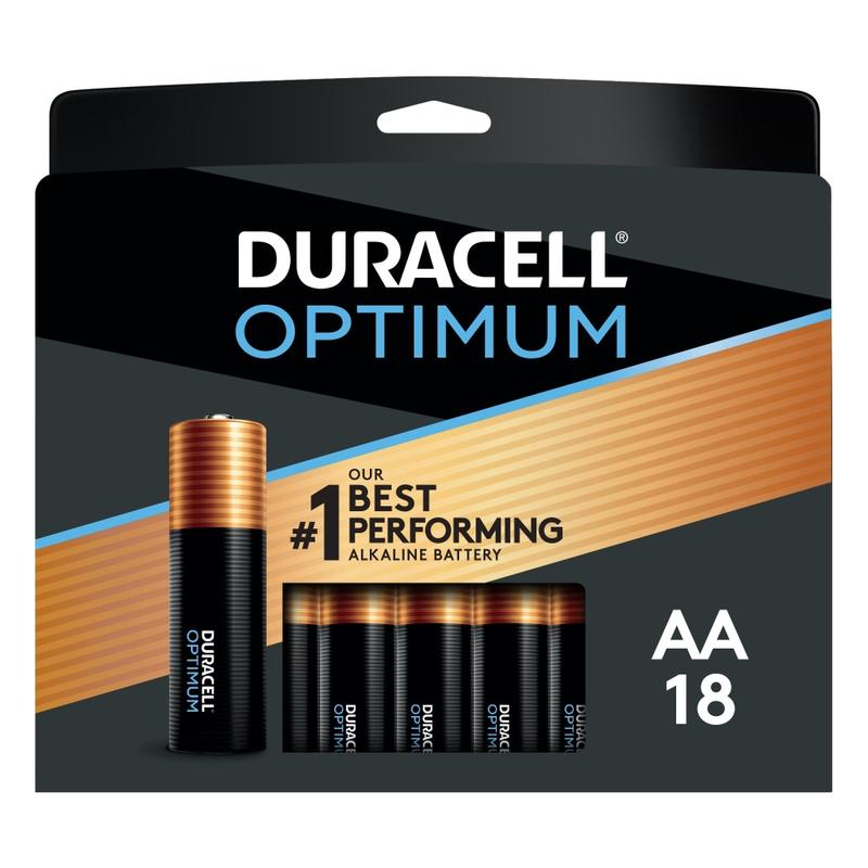 Duracell Optimum AA Alkaline Batteries, Pack Of 18 (Min Order Qty 3) MPN:OPT AA18PK