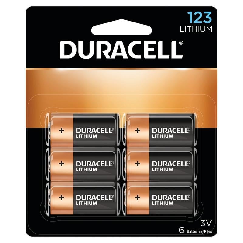 Duracell 123 3V High Power Lithium Batteries, Pack of 6 (Min Order Qty 4) MPN:123-6K