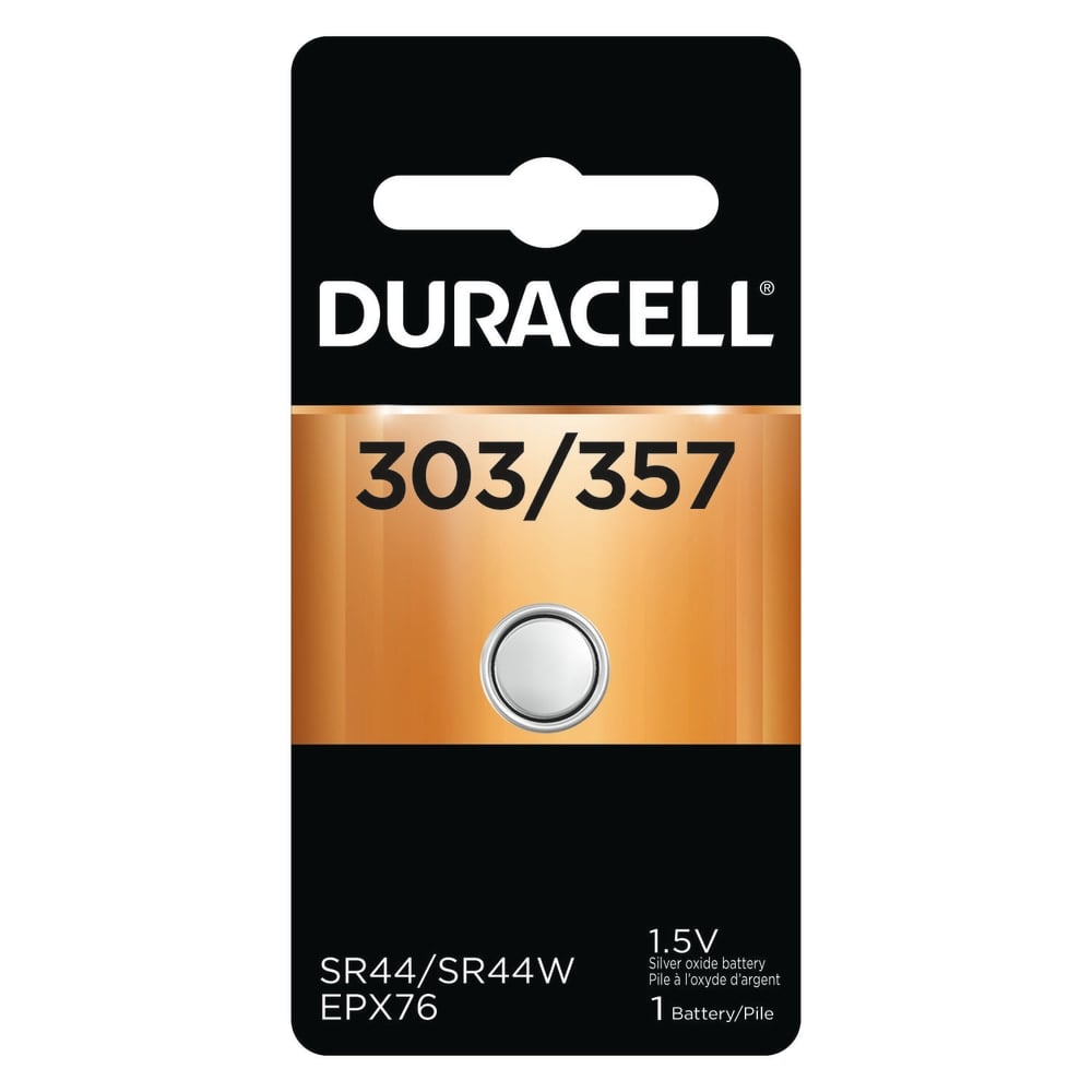 Duracell 303/357 Silver Oxide Button Battery, Pack of 1 (Min Order Qty 59) MPN:D303/357PK