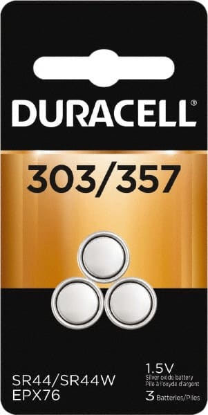 Battery: ( 3) 1.0 PACK 303/357, Silver Oxide, Button & Coin Cell MPN:00041333661292