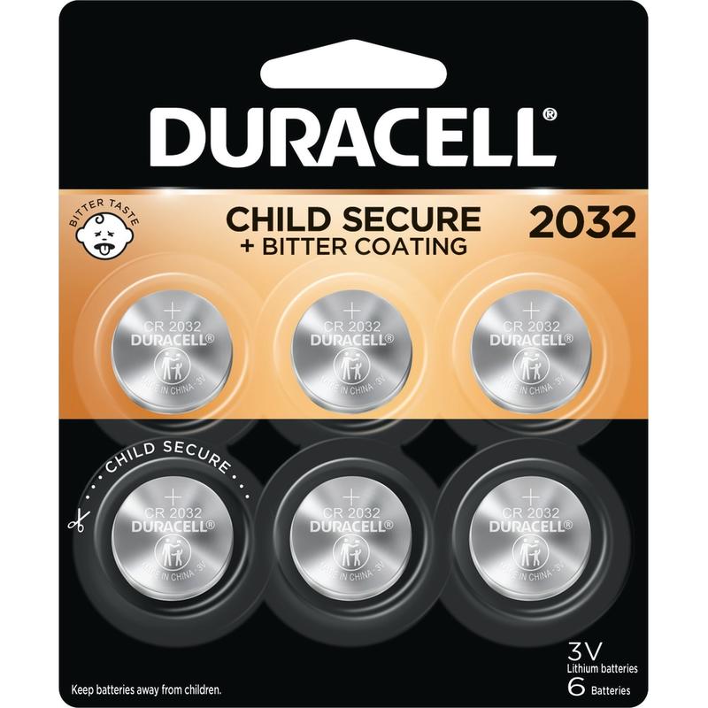 Duracell 2032 3V Lithium Coin Batteries, Pack of 6 (Min Order Qty 15) MPN:2032-6PK