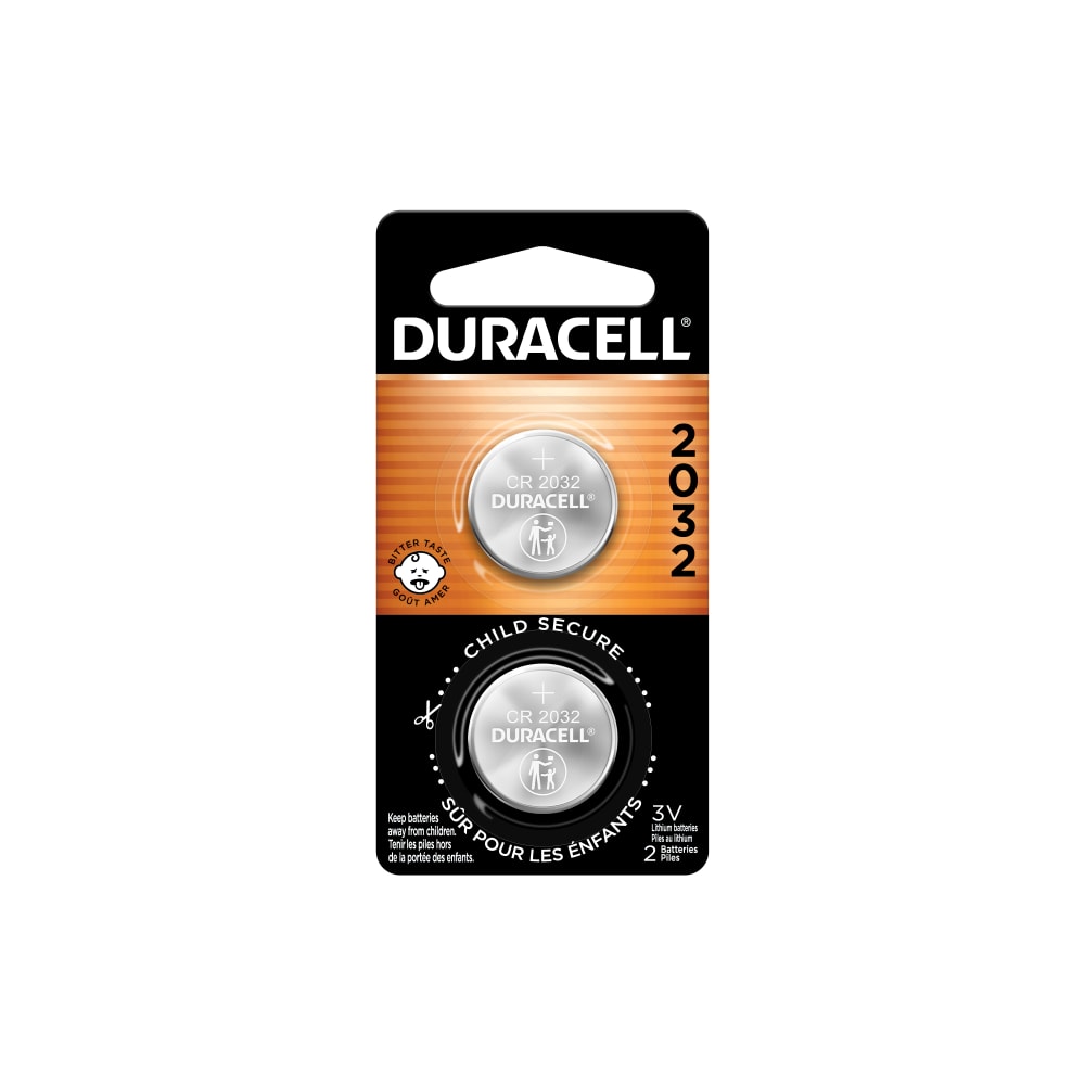 Duracell 2032 3V Lithium Coin Batteries, Pack of 2 (Min Order Qty 35) MPN:DL2032B2PK