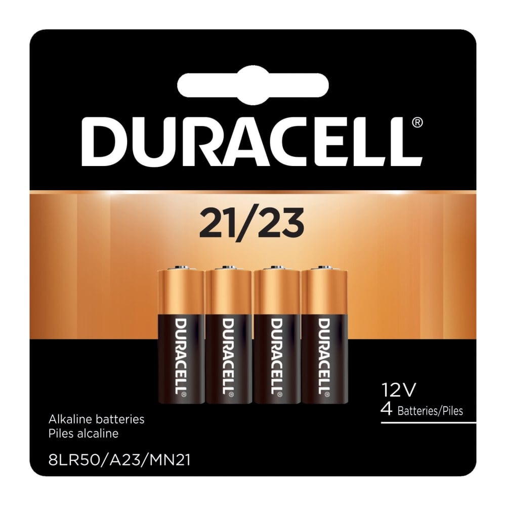 Duracell 12-Volt Alkaline 21/23 Batteries, Pack Of 4 (Min Order Qty 7) MPN:MN21B4PK