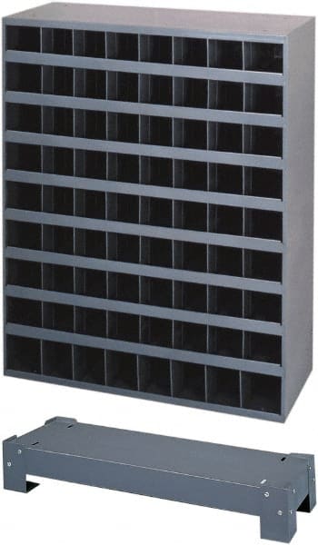 72 Bin Bin Shelving Unit with Openings and Base MPN:8982880/8521524