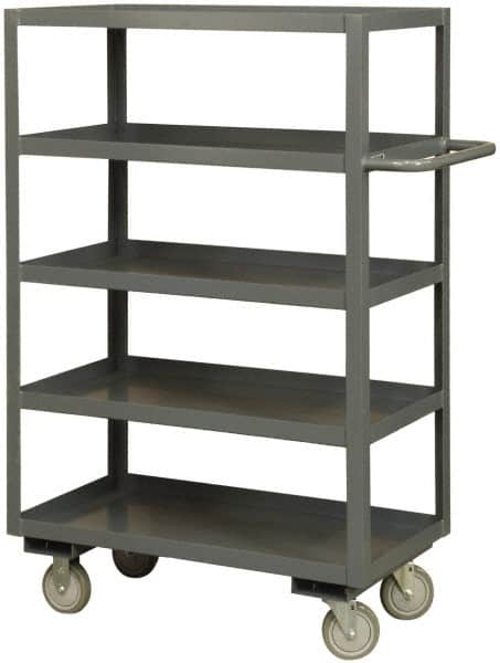 Heavy-Duty Service Utility Cart: Steel, Gray MPN:RSC-2436-5-3K-9