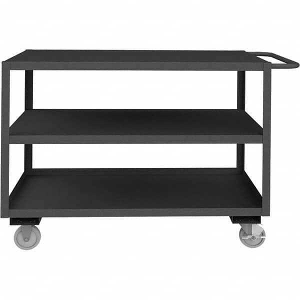 Heavy-Duty Service Utility Cart: Gray MPN:RSC-2448-3-BLU-