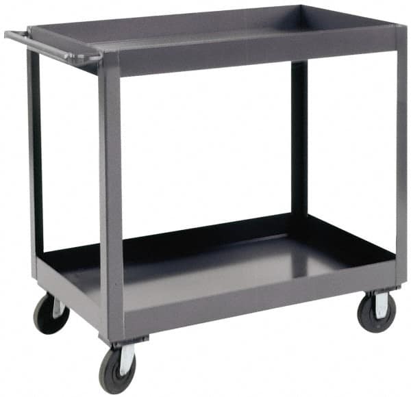 Heavy-Duty Service Utility Cart: Steel, Gray MPN:RSC3-1836-2-95