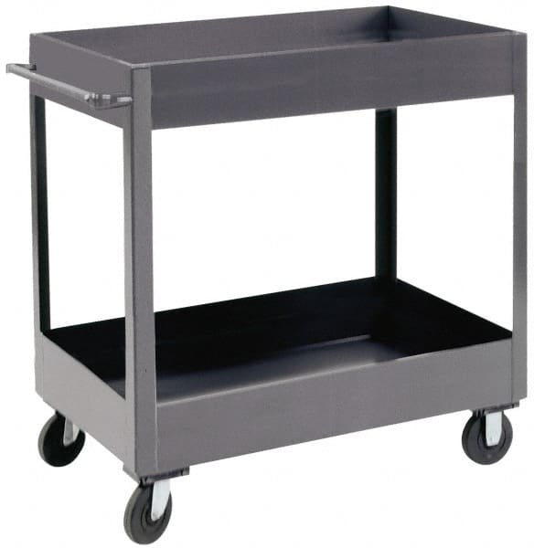 Heavy-Duty Service Utility Cart: Steel, Gray MPN:RSC6-1830-2-95