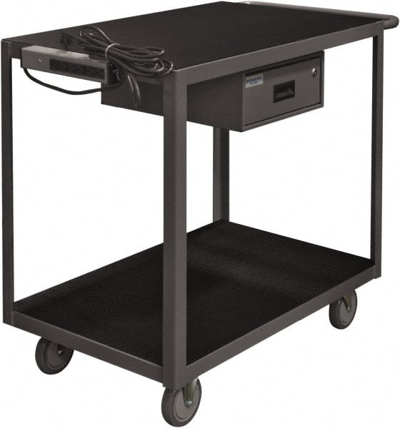 Instrument Utility Cart: Steel, Gray MPN:RSIC-2436-2-5PU