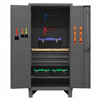 Combo Drawer Pegboard Cab 78 H 36 W Gray MPN:HDCDPWT243678-3M95