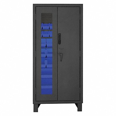 K4873 Bin Cabinet 78 x36 x24 Gray 30BlueBns MPN:3702CXC-30B-5295