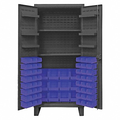 K4920 Bin Cabinet 78 x36 x24 Gray 60BlueBns MPN:HDC36-60-2S6D5295