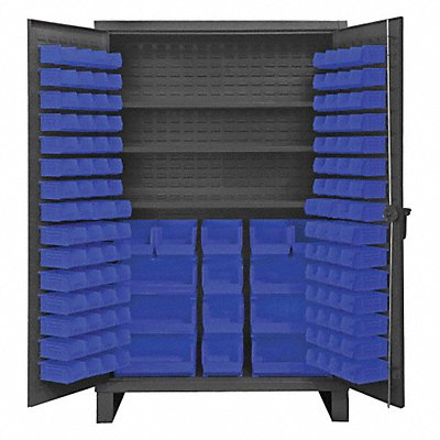 K4924 Bin Cabinet 78 x36 x24 Gray 134BlueBns MPN:HDC48-134-3S5295