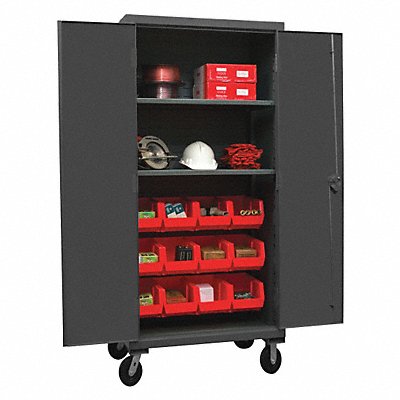 K4886 Bin Cabinet 80 x36 x24 Gray 12RedBns MPN:HDCM36-12-2S1795