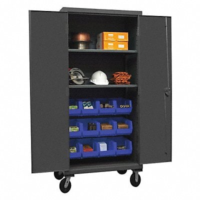 K4886 Bin Cabinet 80 x36 x24 Gray 12BlueBns MPN:HDCM36-12-2S5295