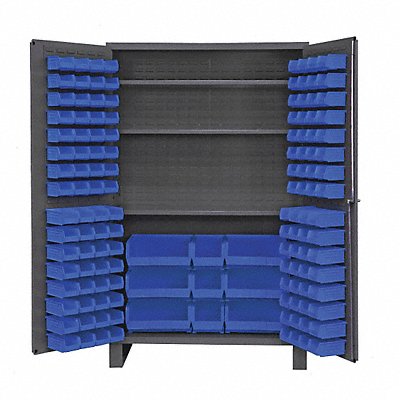 K4915 Bin Cabinet 78 x48 x24 Gray 137BlueBns MPN:JC-137-3S-5295