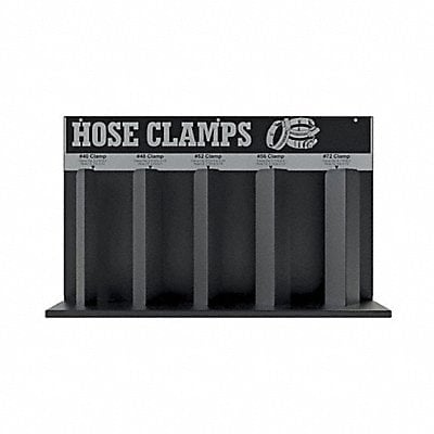 Hose Clamp Rack 5 Loop Blk MPN:904-08-S702