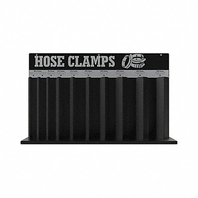 Hose Clamp Rack 10 Loop Blk MPN:906-08-S129