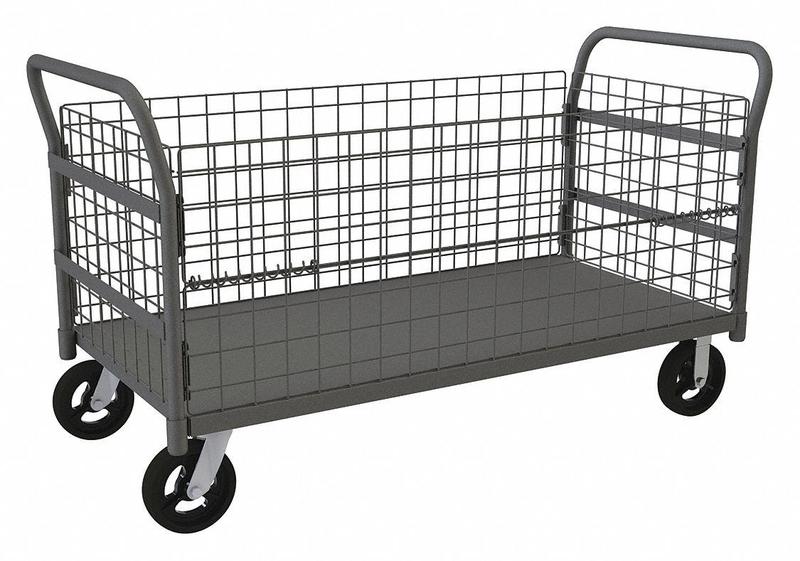 Wire Cart 24 Shelf Width 48 Shelf L MPN:W4SPTDG-244838-1-8MR95