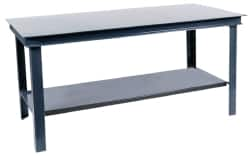 Stationary Heavy-Duty Workbench: Textured Gray MPN:HWB-3648-95