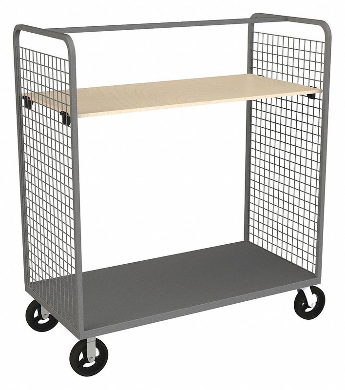 Wire Cart 30 Shelf Width 60 Shelf L MPN:W2ST-306068-1AS-8MR95