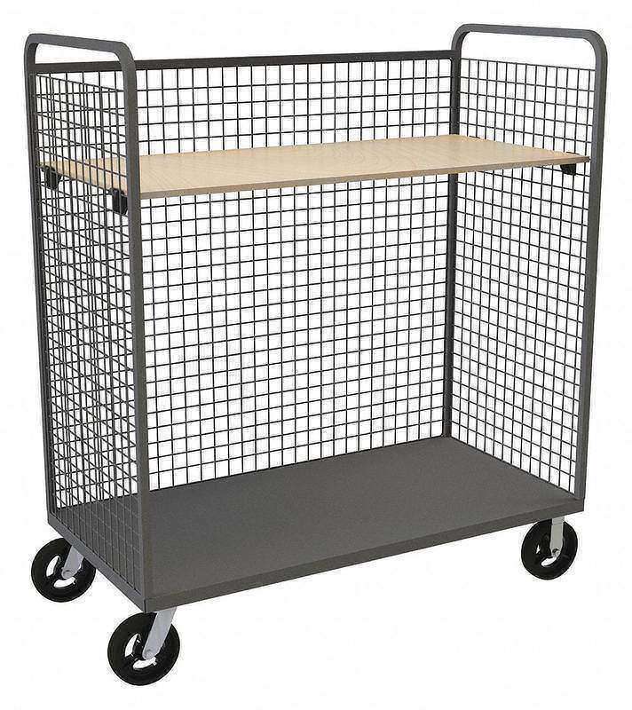 Wire Cart 30 Shelf Width 48 Shelf L MPN:W3ST-304868-1AS-8MR95