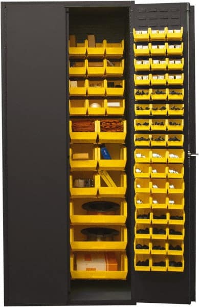 Bin Flush Door Lockable Storage & Welded Steel Storage Cabinet: 36