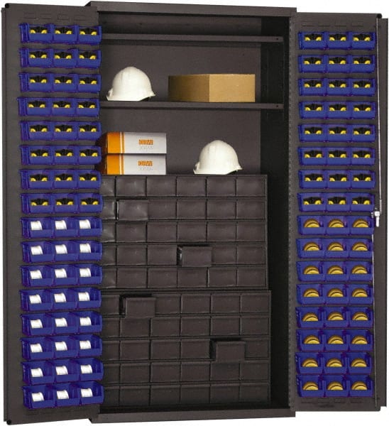 Bin Combination Lockable Storage & Welded Steel Storage Cabinet: 36