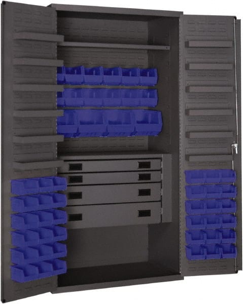 Bin Combination Lockable Storage & Welded Steel Storage Cabinet: 36