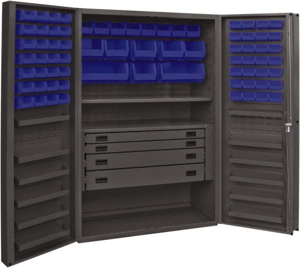 Bin Combination Lockable Storage & Welded Steel Storage Cabinet: 48