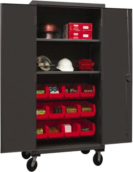 Combination Heavy-Duty Mobile Storage Cabinet: 36