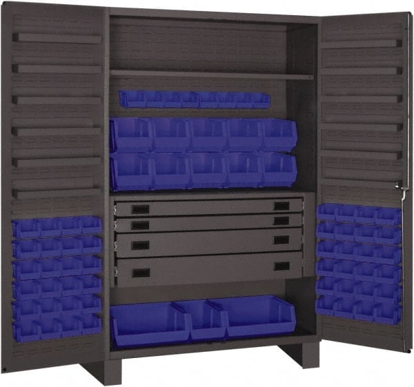 Bin Combination Lockable Storage & Welded Steel Storage Cabinet: 48