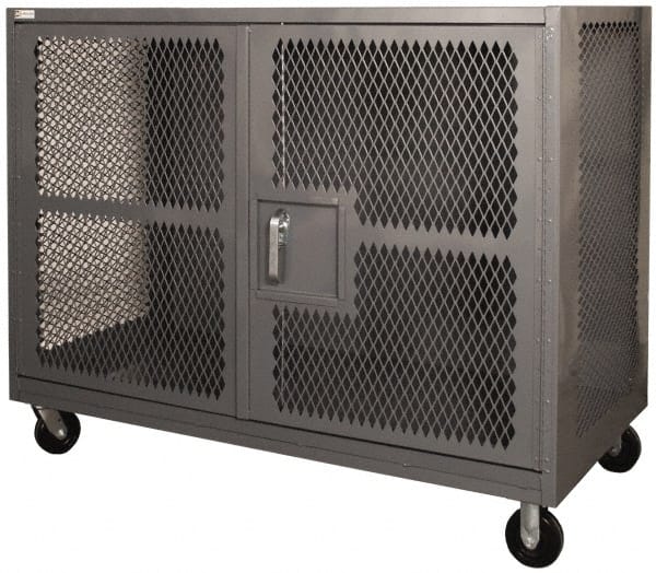 Steel Mesh Security Truck: 2,000 lb Capacity MPN:HTL-2448-DD-95