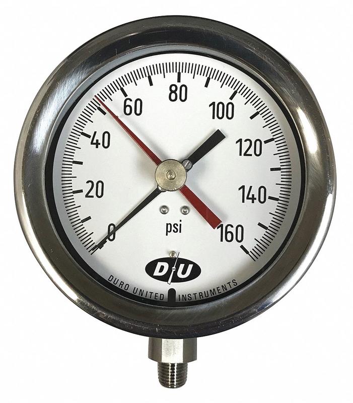 K4217 Pressure Gauge 4-1/2 Dial Size MPN:42070413-MAXHAND