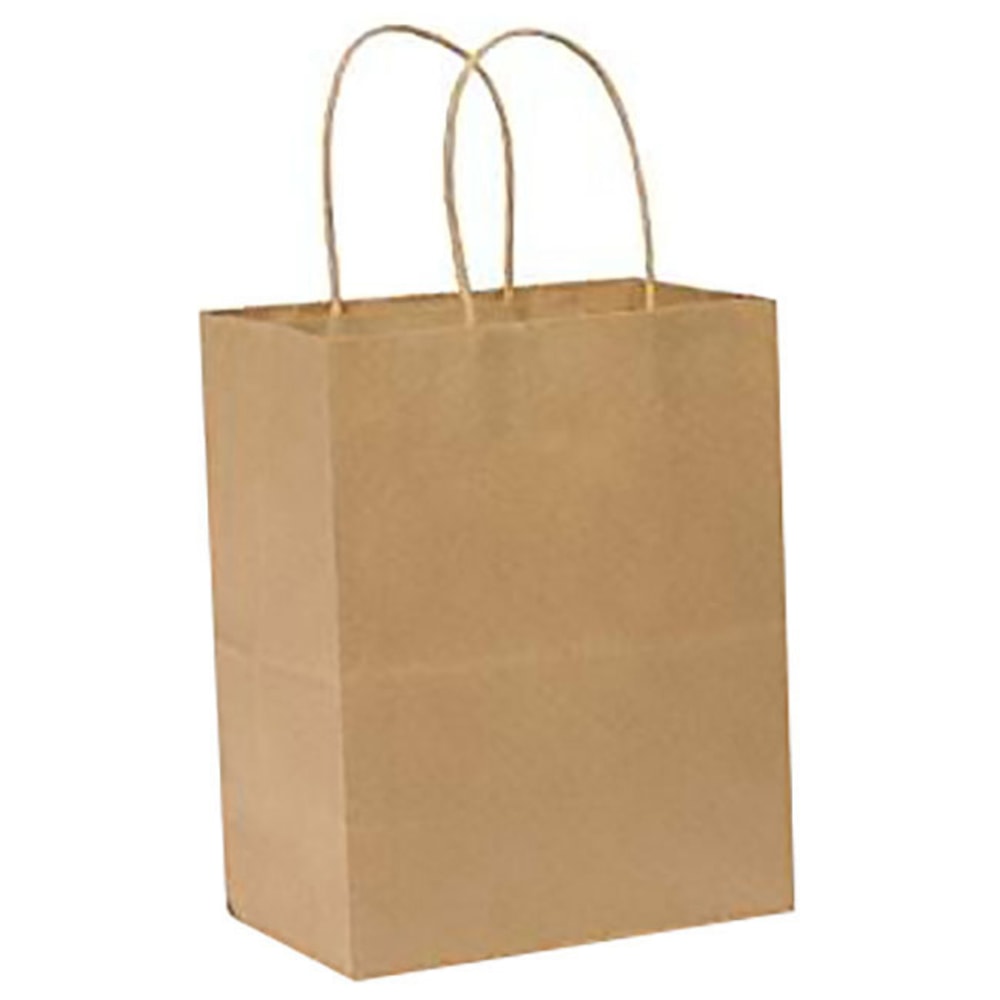 Duro Bag Novolex Paper Shopping Bags, 10 1/4inH x 8inW x 4 1/2inD, Kraft, Carton Of 250 MPN:87097