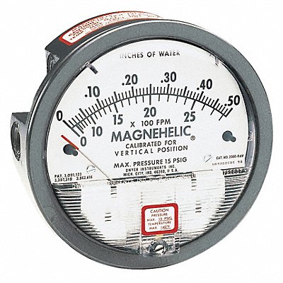 K4579 Pressure Gauge 0 to 1 In H2O MPN:2001AV