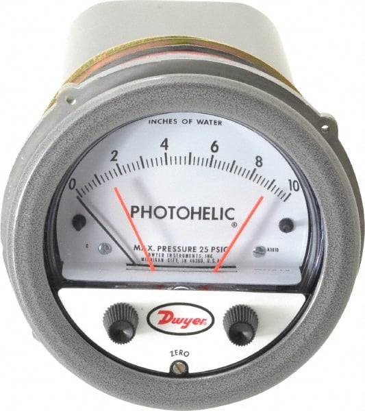 25 Max psi, 2% Accuracy, NPT Thread Photohelic Pressure Switch MPN:A3010