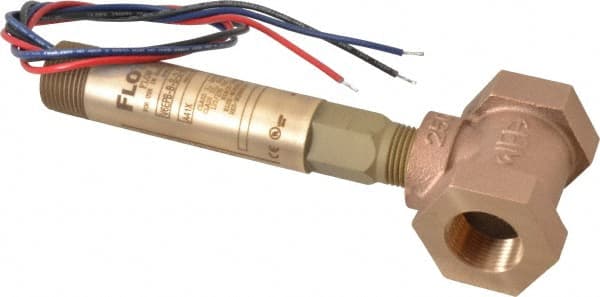 2,000 psi, Brass Housing, Dwyer Flowtect Flow Switch MPN:V6EPB-B-S-2-B