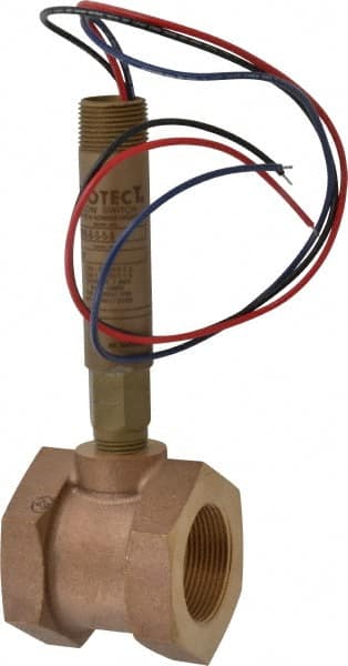 2,000 psi, Brass Housing, Dwyer Flowtect Flow Switch MPN:V6EPB-B-S-5-B