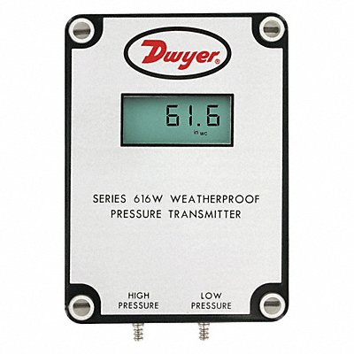 Diff Transmitter Digital 0 to 10 in wc MPN:616W-3-LCD