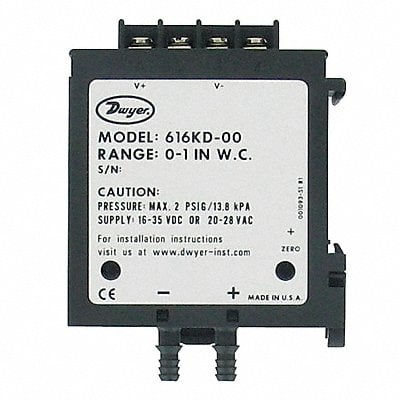 Differential Transmitter 0 to 25 in wc MPN:616KD-07